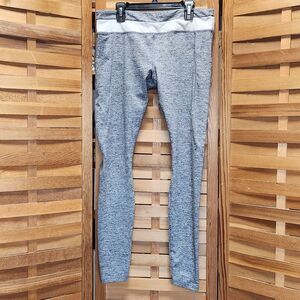 Forever 21 Gray Leggings Women's Size M Pockets Workout Running Athletic